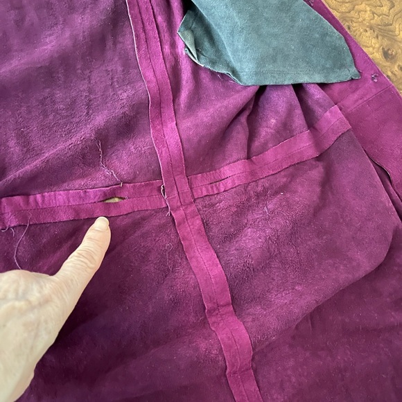 VTG Leather/Suede Designer Coat SO COOL!!! - Picture 6 of 13